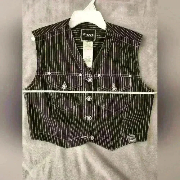 Versace Jeans Collection Pinstripe Vest - Picture 2 of 6